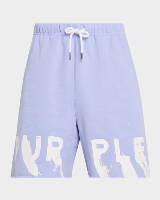 Purple Men's Purple Aposs Painted Wordmark Fleece Shorts