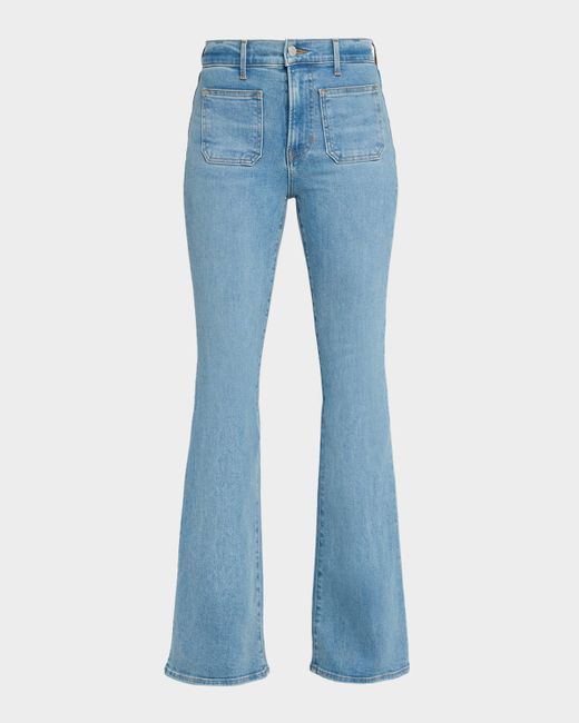 Veronica Beard Women's Silver Beverly High-Rise Skinny Flare Jeans