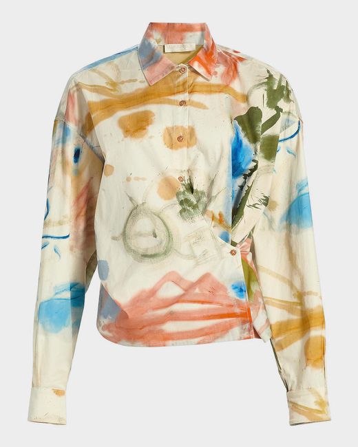 Ulla Johnson Women's  Artist Asymmetric Button-Front Shirt