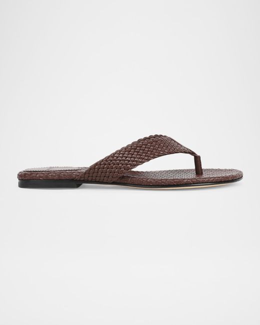 Vince Women's  Lotus Woven Flat Thong Sandals