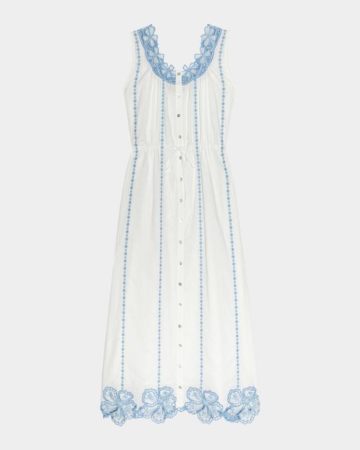 Rails Lorina Sleeveless Maxi Dress Da Women Di Colore Bianco