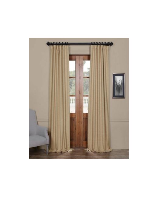 Half Price Drapes   Bellino Textured Faux Linen Room Darkening Curtains For Bedroom Living Curtains1 Panel 50w X 63l