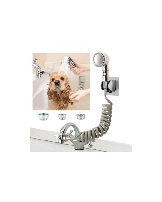 Aronkl Sink Faucet Sprayer Attachment 3 Spray Modes Stop Water-Saving Stretchable Hose Pet Hair Rinser Da Donna Di Colore Argento