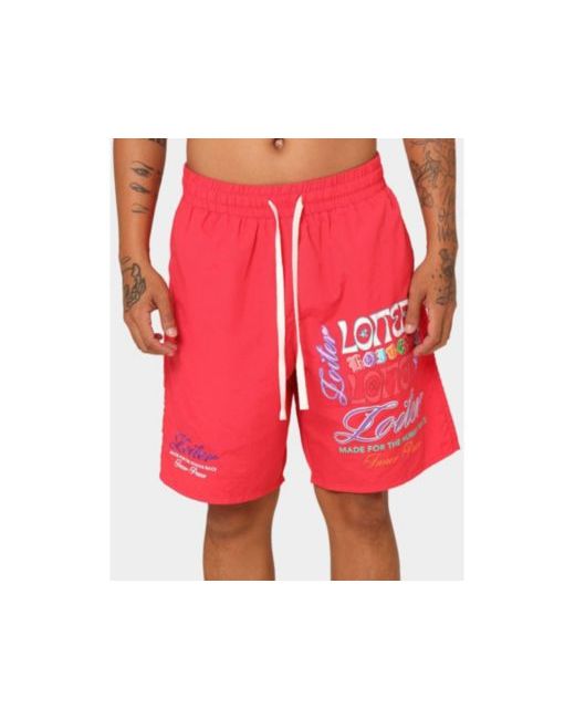 Loiter  Red Mens Forbidden Walk Shorts