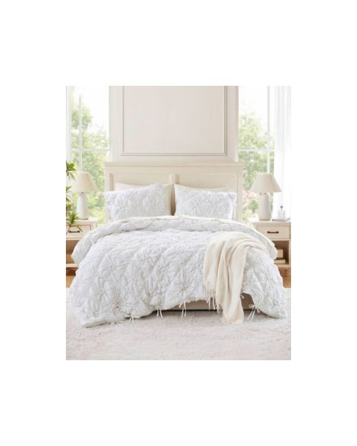 Intelligent Design  White Lily Floral 3-Pc. Comforter Set