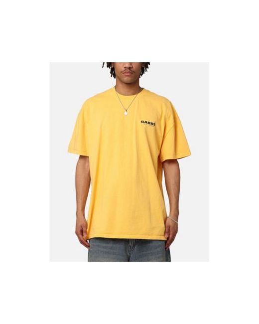 Carre Motion T-Shirt Da Men Di Colore Giallo