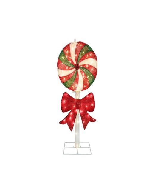 Puleo International  Red 3 Pre-Lit Lollipop Christmas Holiday Decor