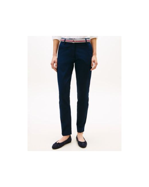 Tommy Hilfiger Women's  Twill Slim Belted Chinos Pants