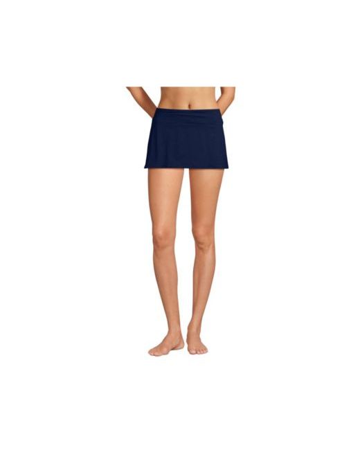 Lands' End Women's Dark Blue Mini Swim Skirt Bottoms