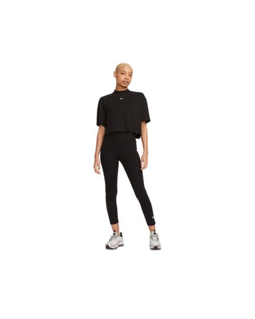 Nike Sportswear Classic High-Waisted 7/8 Leggings Sail Da Women Di Colore Nero