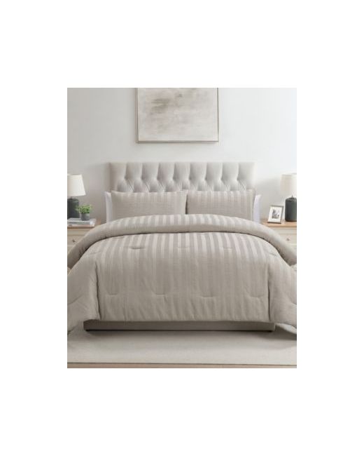 Vcny Home  Brown Herringbone Tonal 3-Pc. Comforter Set