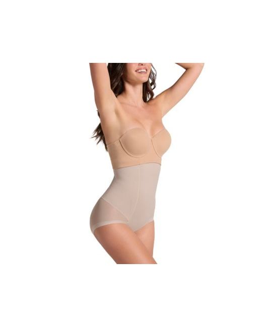 Leonisa Extra High-Waisted Sheer Bottom Sculpting Shaper Panty Da Women Di Colore Beige