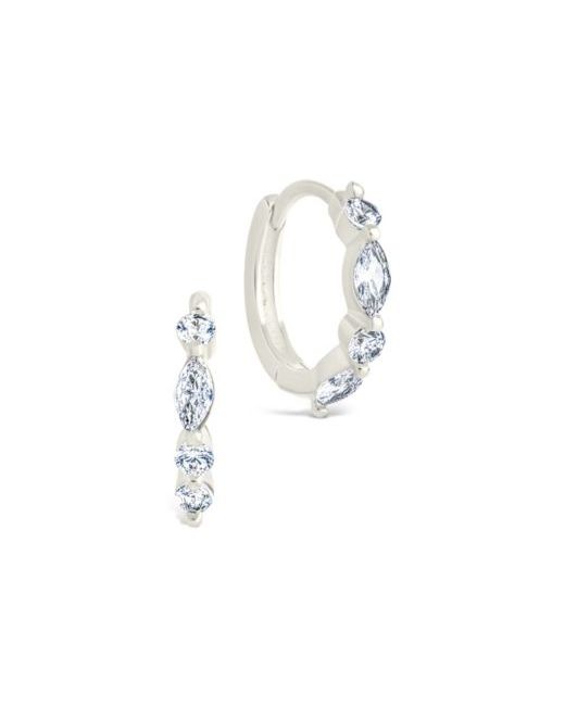 Sterling Forever Sterling Silver Kensington Micro Hoops Da Women Di Colore D'Oro