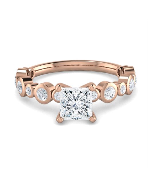 Moh Women's White Engagement Rings 18k Gold And 1.05 Carat Diamond