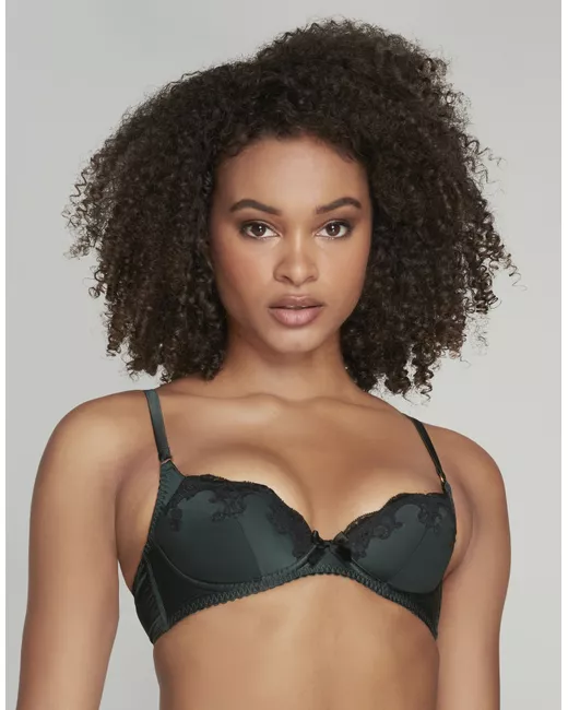 Buy ZITIQUE Women's Cute Fake Two-piece Double Thin Straps Lingerie Set (Bra  and Underwear) - Green in Green 2024 Online