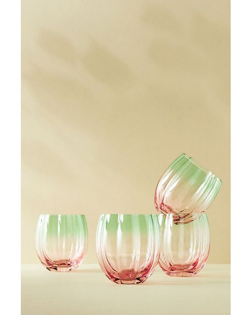 Zaza Lustered Stemless Martini Glasses, Set of 4