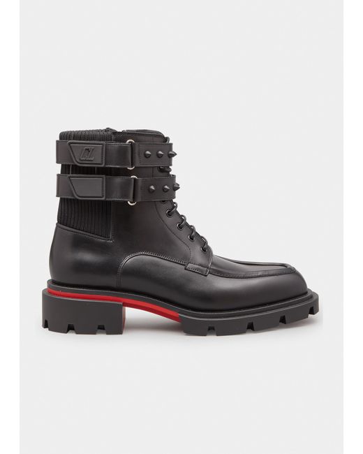 Christian Louboutin Jolly Zip Up Boots in Black for Men
