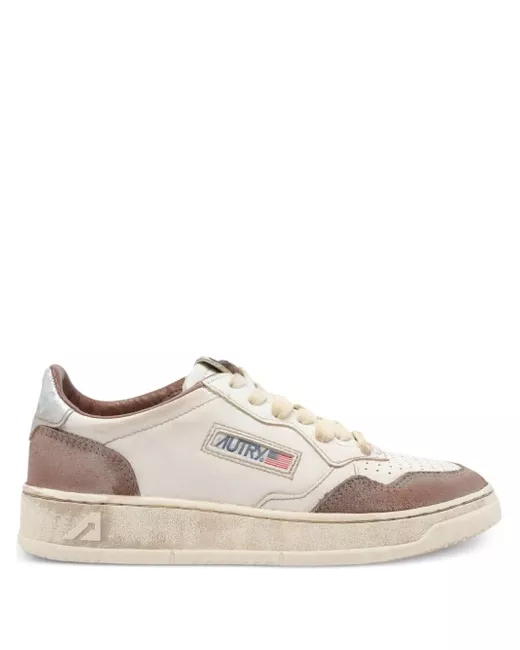 Autry Women's White Sup Vintage Low Suede Sneakers