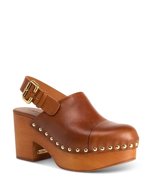 Chloé Women's Brown Jeannette Clogs