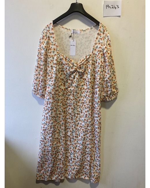 Yours Women's Floral Clothing Yellow Ditsy Midi Dress Plus Uk 22 Ph243