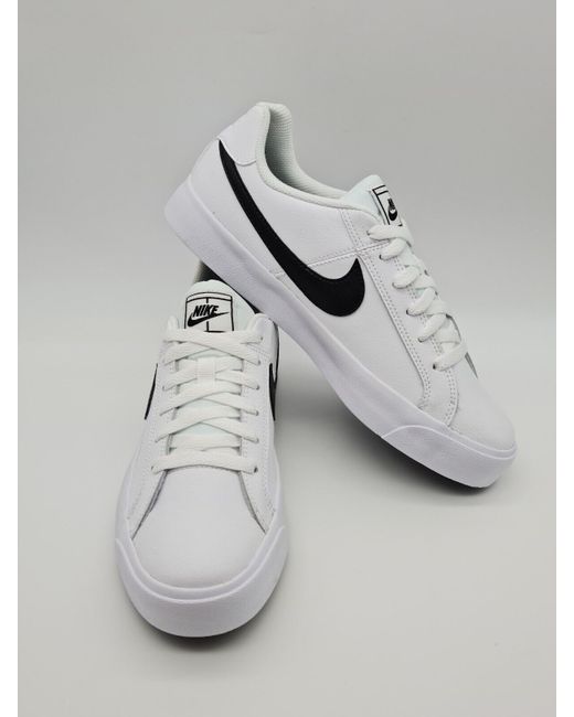 Nike Women's White Court Royale Ac Trainers Black Uk 6 Eu 40 Cm 25 Bq4222 103