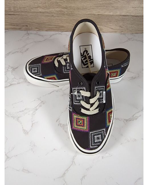 Vans Women's Black Off The Wall Granny Check Trainers Shoes Uk5