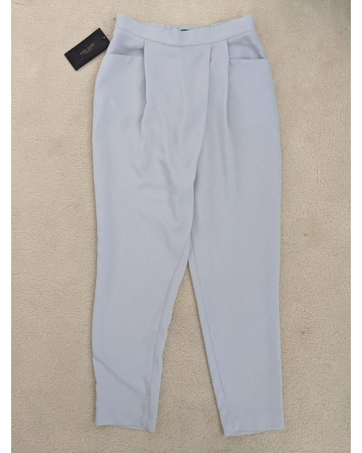 Zara Women's Gray Basic Collection Light Grey Ladies Double Pleated Smart Trousers Xs