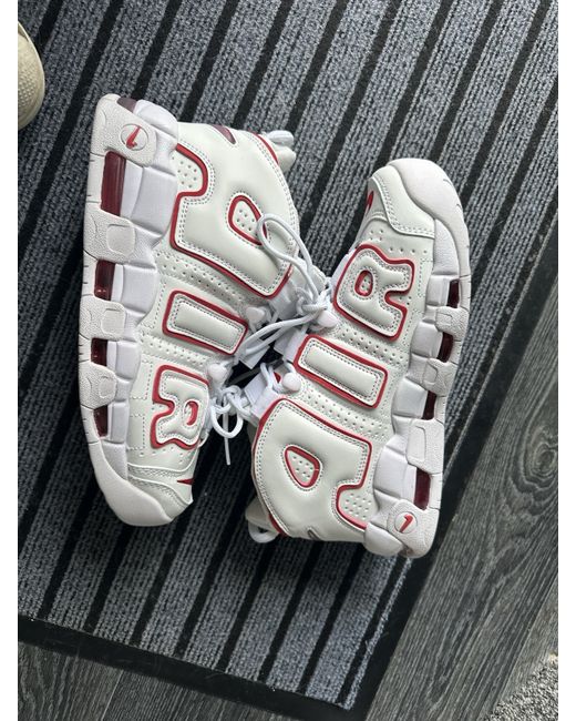 Nike Women's Red Air More Uptempo White/Varsity Uk6