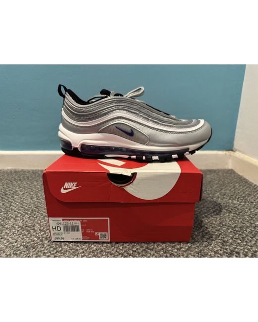 Nike Women's Silver Air Max 97 5.5 Blue