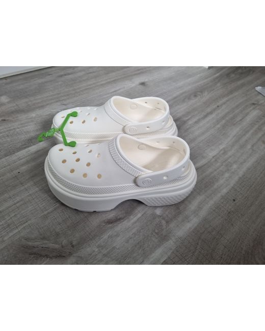 Crocs Women's  Stomp Clogs Platform Womans Chalk 7 Uk New