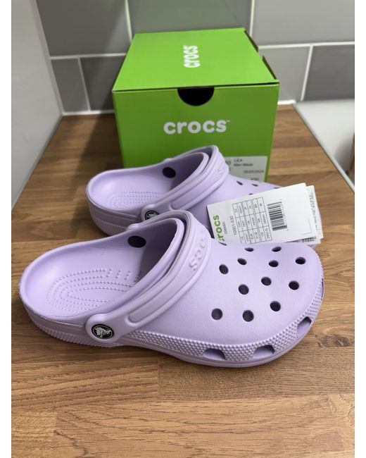 Crocs Women's Purple Classic Clogs Lila Lilac Uk 5