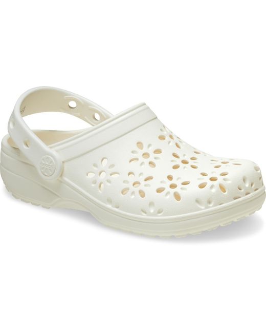 Crocs Women's Floral Classic Cut Out Clogs