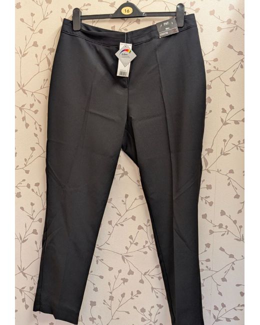 F&F Women's Black Basic Work School Trousers 16 R New