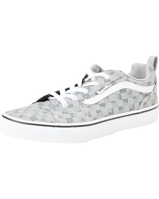 Vans Women's Gray Bnib Ladies/Girls Filmore Low-Top Trainers Mosaic Grey/White Uk5 Eu38
