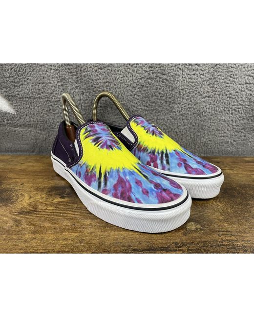 Vans Women's  Classic Slip On Tie Dye Hippy Psychedelic Festival Uk 4 Eu 36.5