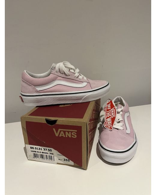 Vans Women's Pink Classic Gs Trainers Uk 2 New Boxed Kids Junior