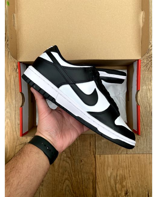 Nike Women's White Dunk Low Retro Black Panda Uk6
