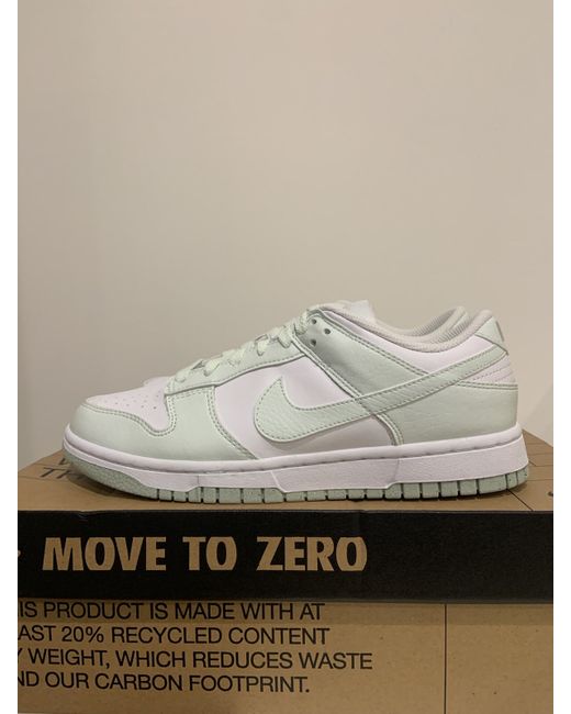 Next Women's White Dunk Low Nature Mint Uk 5