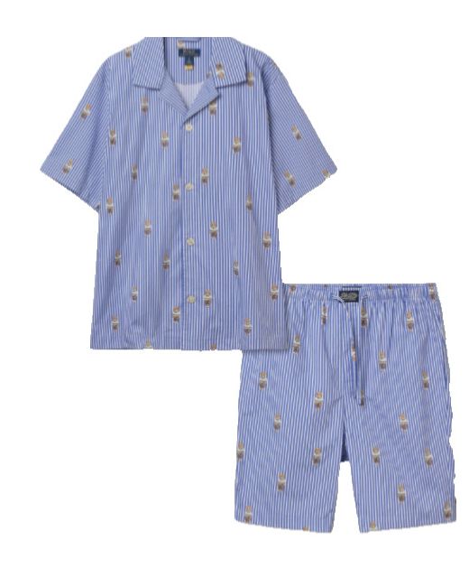 Polo Ralph Lauren New And Boxed Stripe Bear Shorts Pyjamas Set M Da Men