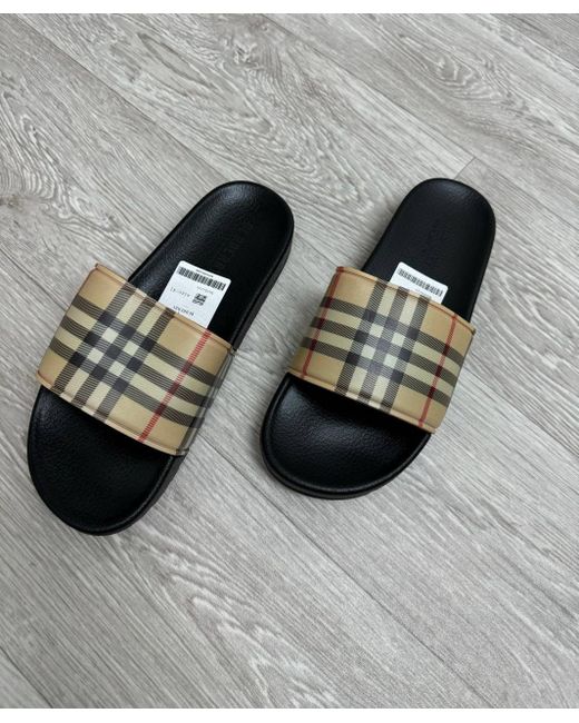 Burberry Men's  Check Sliders Uk Sizes 6-11