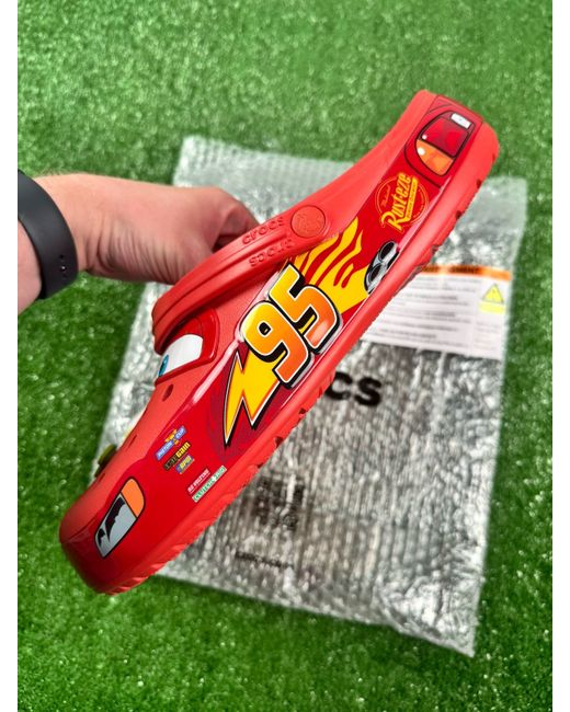 Crocs Men's  Disney Pixar Lightning Mcqueen Adult Clogs Authentic Uk 12 Fast Shipping