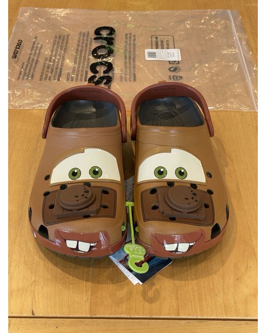 Crocs Men's Gray Cars Mater Classic Clog Slate Grey Brand New Uk 10