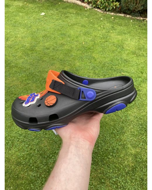 Crocs Men's Orange Classic Clogs X Space Jam 2 Sandals Uk 10 Dead Stock Black/