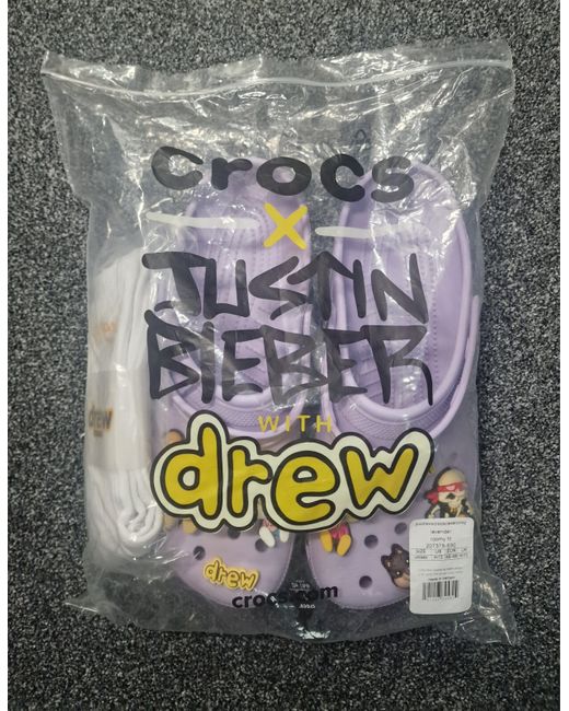 Crocs Men's  Justin Bieber X Classic Clog Drew House Lavander 207378-530 Uk12