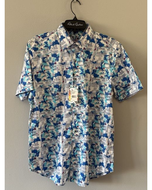 Robert Graham  Floral Marshfield Colorful Print Short Sleeve Shirt M 198