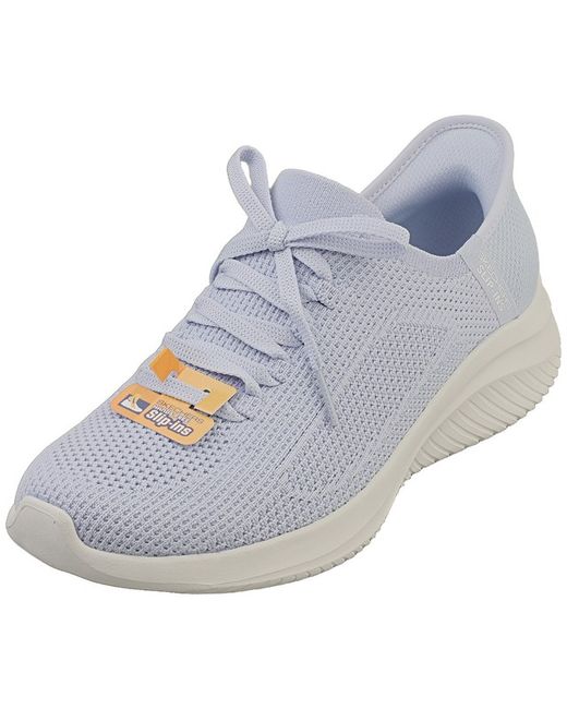 Skechers Women's Blue Slip-Ins Ultra Flex 3.0 Vegan Trainers Light 7 Uk