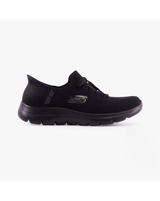 Skechers Women's Black Summits-New Daily Casual Lace-Up Trainers-