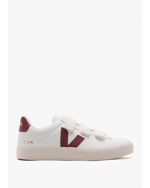Veja Women's White Recife Logo Chromefree Leather Extra Marsala Trainer Uk6 Eur 39