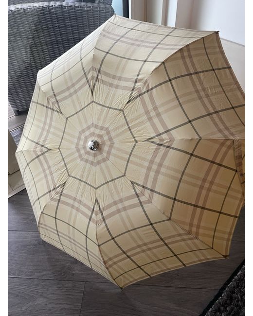 Burberry Authentic Umbrella Check Pattern Folding Compact Da Women