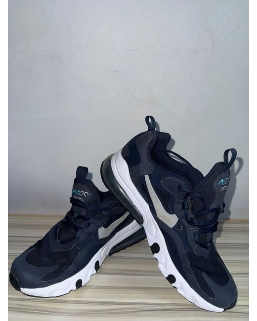 Nike Women's White Air Max 270 React Trainers Obsidian